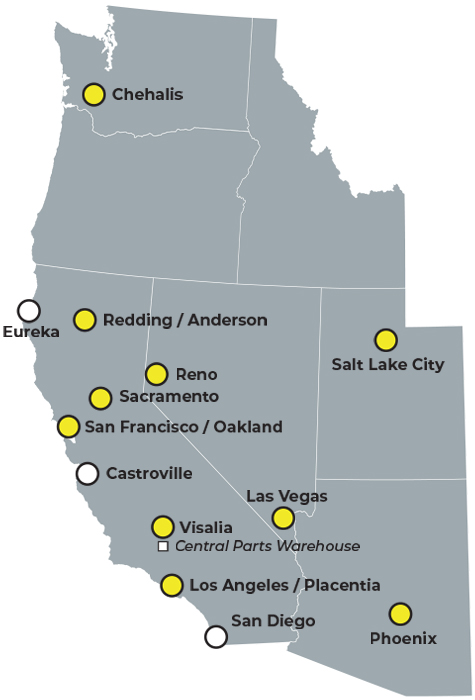 Bejac's California, Arizona, and Nevada locations