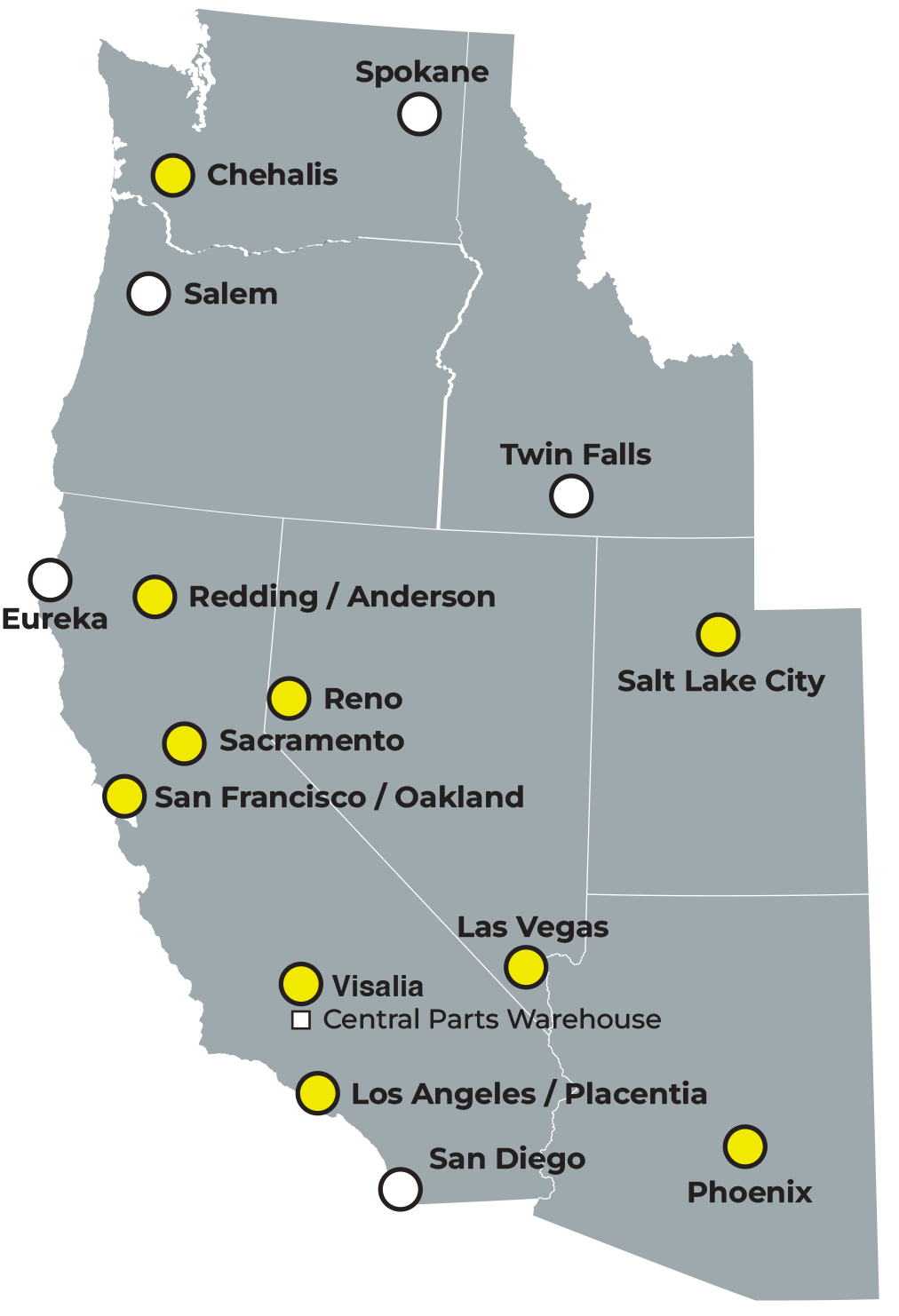 Bejac's California, Arizona, and Nevada locations